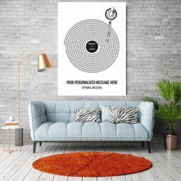 Custom Vinyl Lyrics Poster, Personalized Typography Print, Album Cover, Spotify, Wall Art Decor, Music Art, Anniversary Wedding Gift Present - thumbnail 3