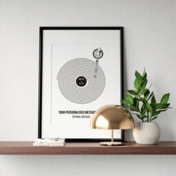 Custom Vinyl Lyrics Poster, Personalized Typography Print, Album Cover, Spotify, Wall Art Decor, Music Art, Anniversary Wedding Gift Present - thumbnail 2