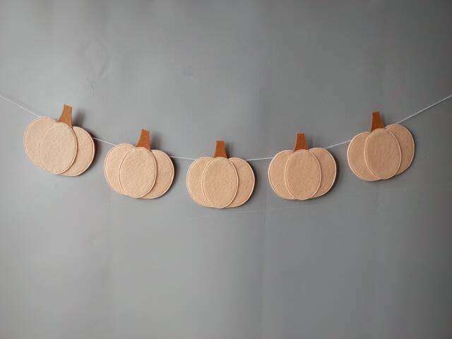 Pumpkin Garland Fall Decor Farmhouse Hanging Wall Thanksgiving Home Halloween - image 1
