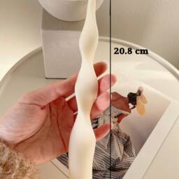 Undyed Soy Wax Spiral Candle Twisted Vegan Home Decor - thumbnail 3