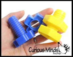 Large Plastic Nuts & Bolts Toy - Fine Motor Montessori Activity For Toddlers 18M Up - thumbnail 1