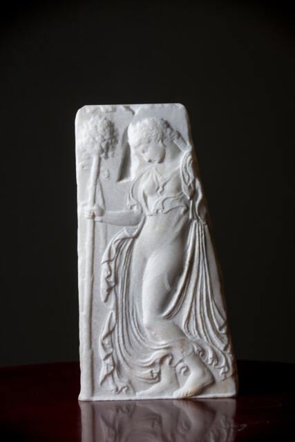 Marble Dancing Maenad Relief Carved Greek Marble Artist Sculpture - image 1