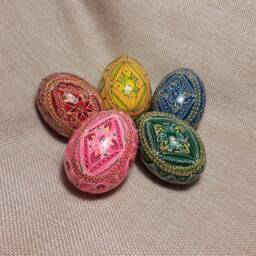 Set Of 5 Ukrainian Painted Wooden Easter Eggs Pysanky Pysanka Gift Ukraine ?????????????? Souvenir 2, 25 - thumbnail 2