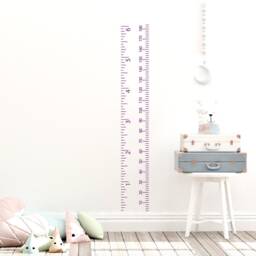 Inches & Centimeter Growth Chart Sticker, Children Metric Height Decal, Measurement Ruler Wall Vinyl, Diy Wooden - thumbnail 2
