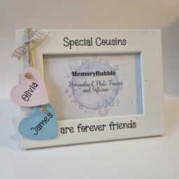 Personalised Picture Photo Frame Family Special Cousins Friends Forever Birthday Gift Keepsake 6x4 - thumbnail 2