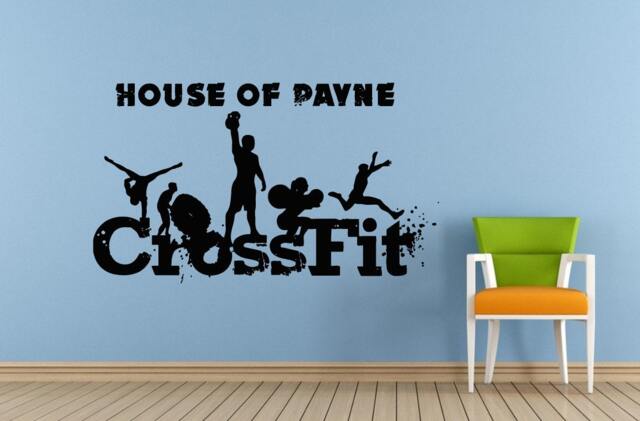 Crossfit Cross Fit Sign Logo Emblem Fitness Gym Lifting Weights Wall Or Car Vinyl Peal & Stick Removable Sticker Decal L1396 - image 1