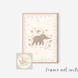 Set Of 3 Pretty Safari Animal Prints With A Pink, Peach & Cream Colour Scheme Perfect For Nursery, Bedroom Or Playroom - Prints Only - thumbnail 2