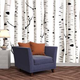 Self Adhesive Wallpaper Birches /Wall Mural Stickers/Self-Adhesive Fabric Wall Covering/Peel & Stick Wallpaper/Ordinary - thumbnail 3