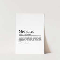 Midwife Definition Print, Gift, Student Gifts For Midwives, Thank You Graduation Quotes, Wall Art - thumbnail 3