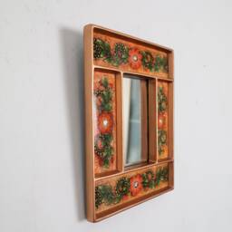 "Peruvian Mirrors "" Orange Floral " - thumbnail 2