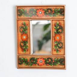 "Peruvian Mirrors "" Orange Floral " - thumbnail 4
