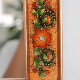 "Peruvian Mirrors "" Orange Floral " - thumbnail 3