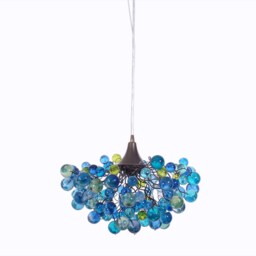 Resin Bubble Chandelier, Blue Sea Light, Kids Room Lighting, Dining Lamp, Coastal Decor, Housewarming Gift - thumbnail 4