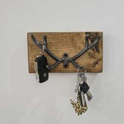 Key Hanger - Stag Antler Hook Cast Iron Hooks - thumbnail 1