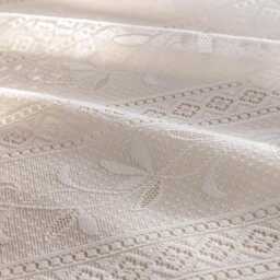 Custom White Voile Curtain Sheer Floral Polyester, Made To Measure - thumbnail 2
