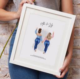 Best Friend Present - Birthday Gift For Her Personalised Print Sister Bestie Bt108 - thumbnail 1