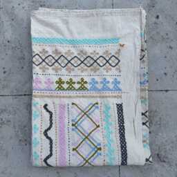 Luxury Cotton Suzani Hand-Embroidered Quilt, Classic Floral Art, Artisan Crafted Bed Cover - thumbnail 4