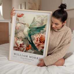 William Morris Print, Art, Exhibition Poster, Birds Morris, Wall Hummingbird, Art - thumbnail 2