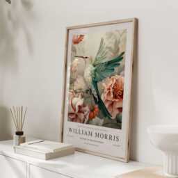 William Morris Print, Art, Exhibition Poster, Birds Morris, Wall Hummingbird, Art - thumbnail 3