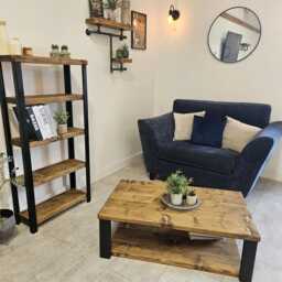 Farmhouse Wooden Coffee Table - Handmade Rustic Solid Wood Living Room UK Country Style - thumbnail 2