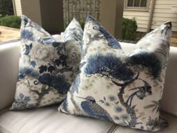 Scalamandre Shenyang in Porcelain Pillow Cover