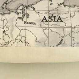Fryetts Atlas Map Cushion Covers Grey Black White, 16 - thumbnail 3