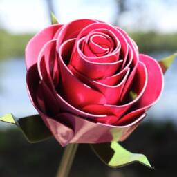Stylized Metal Rose, Eleventh Anniversary, 11Th 6Th 4Th Mother's Day , Flower, Steel Rose - thumbnail 4