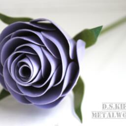 Stylized Metal Rose, Eleventh Anniversary, 11Th 6Th 4Th Mother's Day , Flower, Steel Rose - thumbnail 2