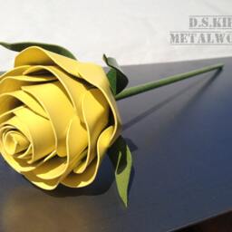 Stylized Metal Rose, Eleventh Anniversary, 11Th 6Th 4Th Mother's Day , Flower, Steel Rose - thumbnail 3