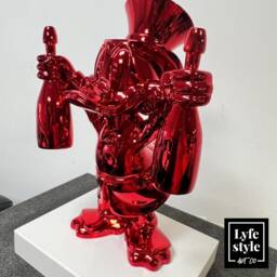 Custom Red Scrooge Mcduck Sculpture, Alec Monopoly Inspired Pop Art