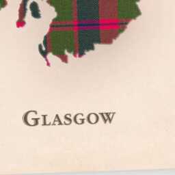 Clan Glasgow Scottish Tartan Map - Of Scotland Family Wall Decor, Ready To Hang - thumbnail 4