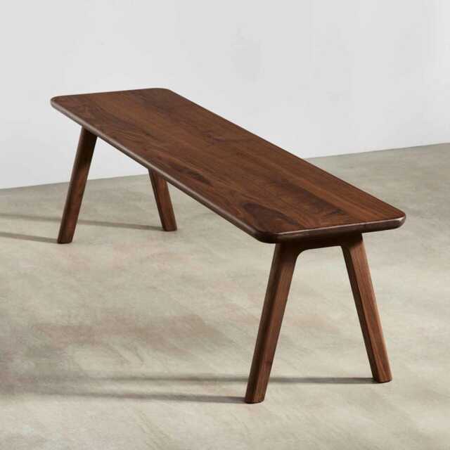 Living Room Bench - Wooden Upholstered Seating For Entryway Solid Wood Dining - image 1