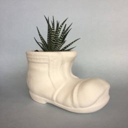 Flower Pot, Ceramic Ready To Paint, Garden Decor, Desk Accessory, Home Gift For Mom, Gift, Vase, Shoe Decor - thumbnail 1