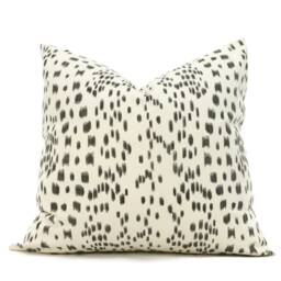Brunschwig Fils Les Touches Pillow Cover Black & Ivory Abstract Print - thumbnail 1