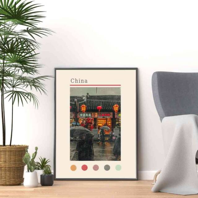China Town Travel Poster Vintage Wall Art Print - image 1