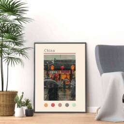 China Town Travel Poster Vintage Wall Art Print - thumbnail 1