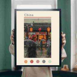 China Town Travel Poster Vintage Wall Art Print - thumbnail 3