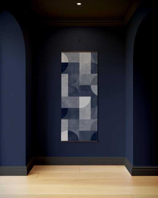 Bauhaus Geometric Concrete Effect Tapestry - Wall Hanging Unique Art - image 1