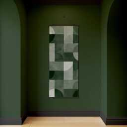 Bauhaus Geometric Concrete Effect Tapestry - Wall Hanging Unique Art - thumbnail 3
