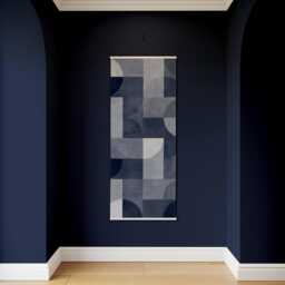 Bauhaus Geometric Concrete Effect Tapestry - Wall Hanging Unique Art - thumbnail 2