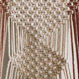 Macrame Light Pink Plant Hanger - thumbnail 4