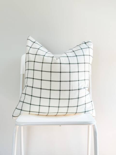 Neutral White Hand Woven Pillow Cover - image 1