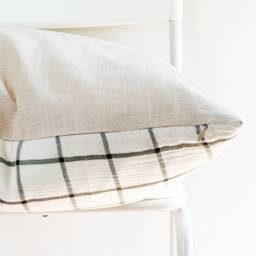 Neutral White Hand Woven Pillow Cover - thumbnail 3