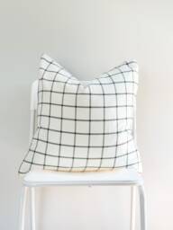 Neutral White Hand Woven Pillow Cover - thumbnail 1