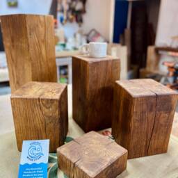 Solid Oak Plinth - Plant Stand, Side Table, Lamp Stand & Display Pedestal Handmade in Sussex - 150 X Mm, Or 200 Mm - thumbnail 3