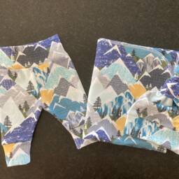 Mountains Swaddle Blanket & Newborn Hat Set. Leggings. Gender Neutral Take Home Baby Shower Gift. Photo Prop - thumbnail 2