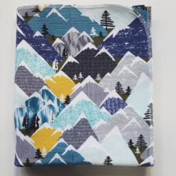 Mountains Swaddle Blanket & Newborn Hat Set. Leggings. Gender Neutral Take Home Baby Shower Gift. Photo Prop - thumbnail 3