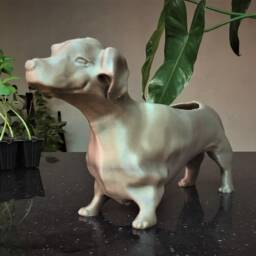 Dachshund Planter, Dog Pot Home & Living, Outdoor Gardening, Planters Pots, Dachshund Gifts, Dog Lover Gift, Floor & Rugs - thumbnail 2