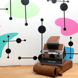 Mid Century Modern Wall Decals Retro Atomic Shapes, Kids Room Decor - thumbnail 3