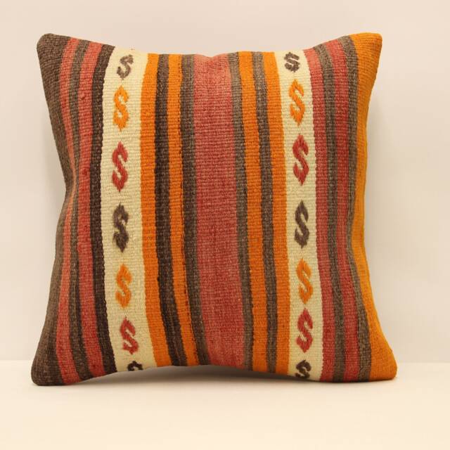 Throw Pillow 16x16 Turkish Textile Cover Home Living Design Boho Vintage Rustic Throw Covers Old Cushion 4Kf-381 - image 1